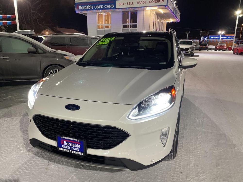 2020 WHITE FORD ESCAPE TITANIUM (1FMCU9J91LU) with an 2.0L engine, Automatic transmission, located at 929 East 8th Ave, Anchorage, 99501, (907) 274-2277, 61.214783, -149.866074 - Photo #0