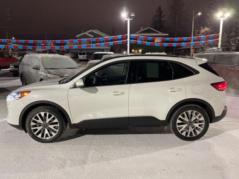 2020 WHITE FORD ESCAPE TITANIUM (1FMCU9J91LU) with an 2.0L engine, Automatic transmission, located at 929 East 8th Ave, Anchorage, 99501, (907) 274-2277, 61.214783, -149.866074 - Photo #1
