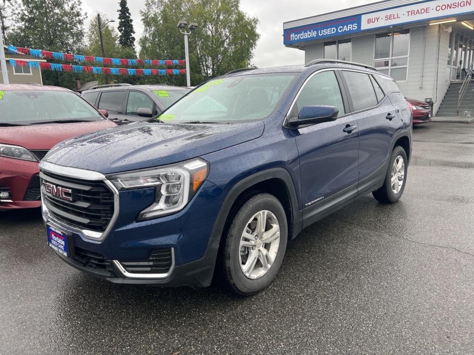 2022 BLUE GMC TERRAIN SLE (3GKALTEV2NL) with an 1.5L engine, Automatic transmission, located at 929 East 8th Ave, Anchorage, 99501, (907) 274-2277, 61.214783, -149.866074 - Photo #0