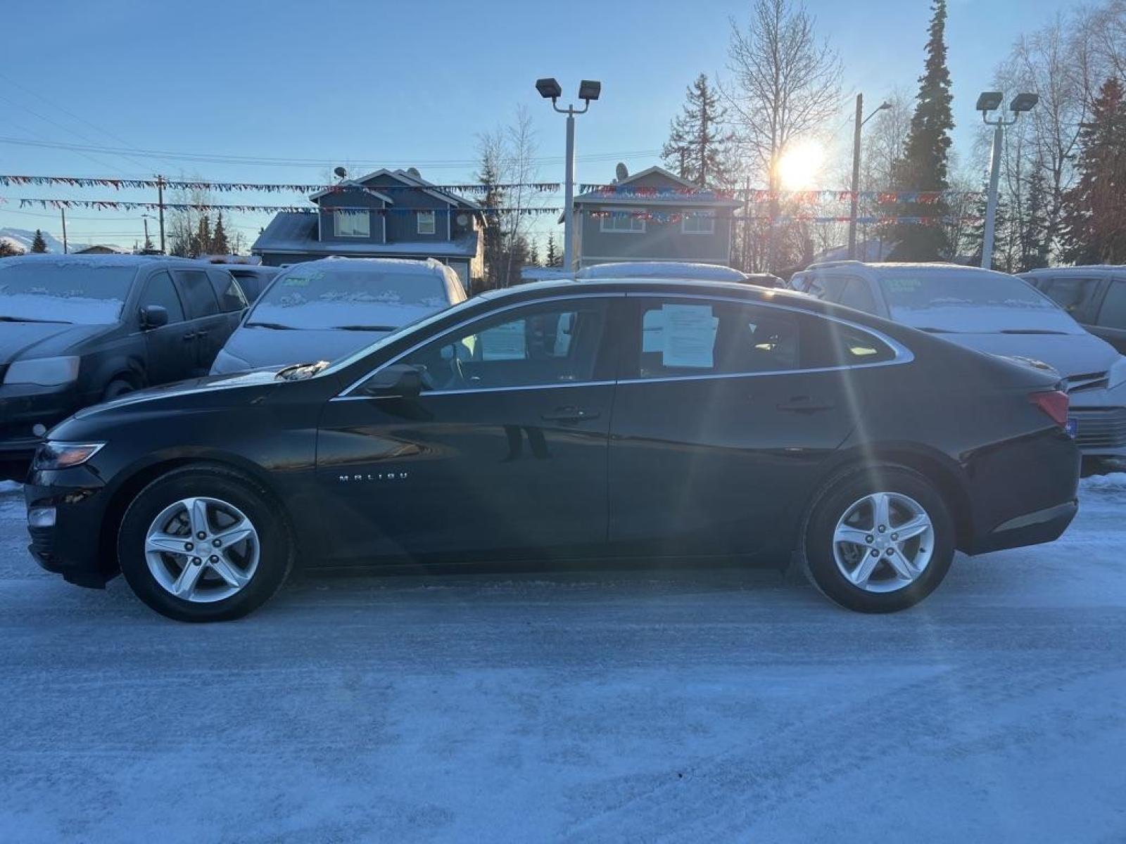 2022 BLACK CHEVROLET MALIBU LS (1G1ZB5ST2NF) with an 1.5L engine, Automatic transmission, located at 929 East 8th Ave, Anchorage, 99501, (907) 274-2277, 61.214783, -149.866074 - Photo #1