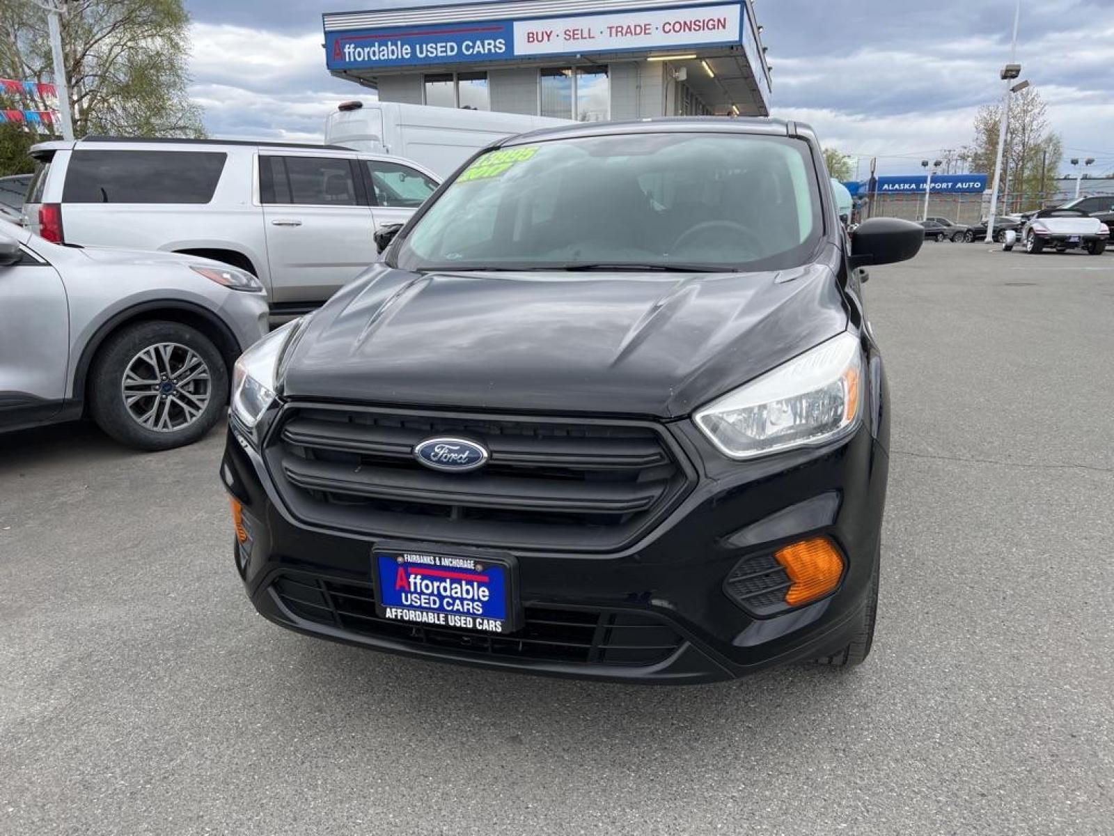 2017 BLACK FORD ESCAPE S (1FMCU0F70HU) with an 2.5L engine, Automatic transmission, located at 929 East 8th Ave, Anchorage, AK, 99501, (907) 274-2277, 61.214783, -149.866074 - Photo #0