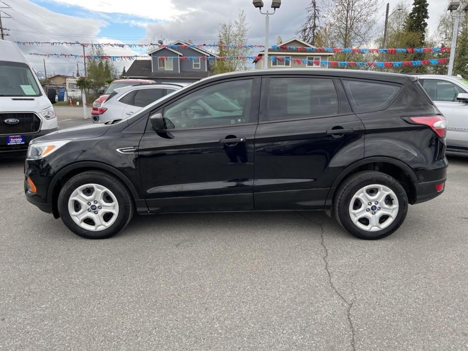 2017 BLACK FORD ESCAPE S (1FMCU0F70HU) with an 2.5L engine, Automatic transmission, located at 929 East 8th Ave, Anchorage, AK, 99501, (907) 274-2277, 61.214783, -149.866074 - Photo #1