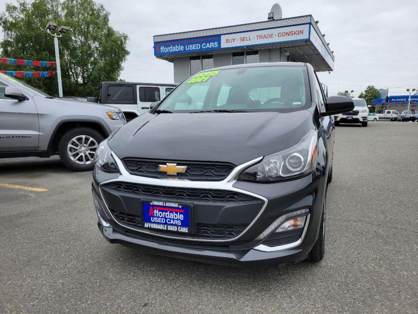 2021 GRAY CHEVROLET SPARK 1LT (KL8CD6SAXMC) with an 1.4L engine, Continuously Variable transmission, located at 929 East 8th Ave, Anchorage, AK, 99501, (907) 274-2277, 61.214783, -149.866074 - Photo #0