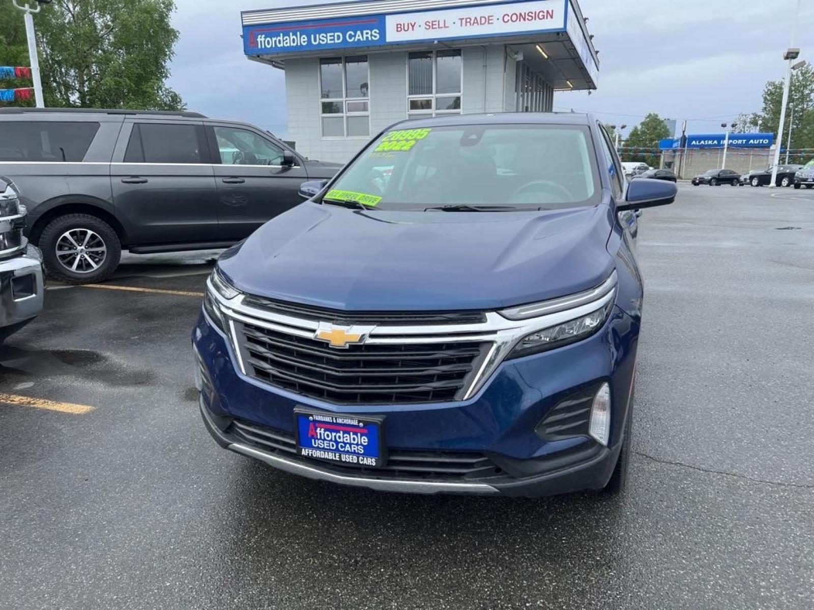 2022 BLUE CHEVROLET EQUINOX LT (3GNAXUEV0NL) with an 1.5L engine, Automatic transmission, located at 929 East 8th Ave, Anchorage, AK, 99501, (907) 274-2277, 61.214783, -149.866074 - Photo #0