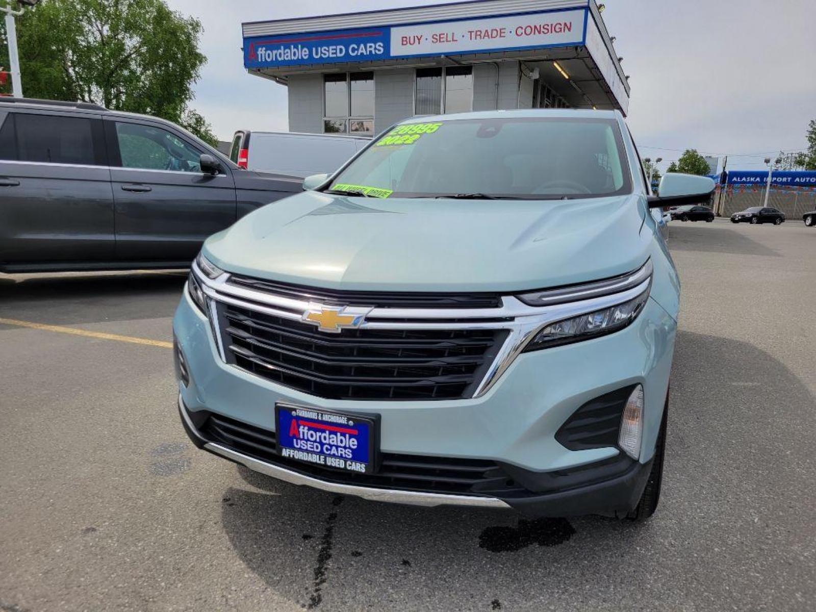 2022 TEAL CHEVROLET EQUINOX LT (2GNAXUEVXN6) with an 1.5L engine, Automatic transmission, located at 929 East 8th Ave, Anchorage, AK, 99501, (907) 274-2277, 61.214783, -149.866074 - Photo #0