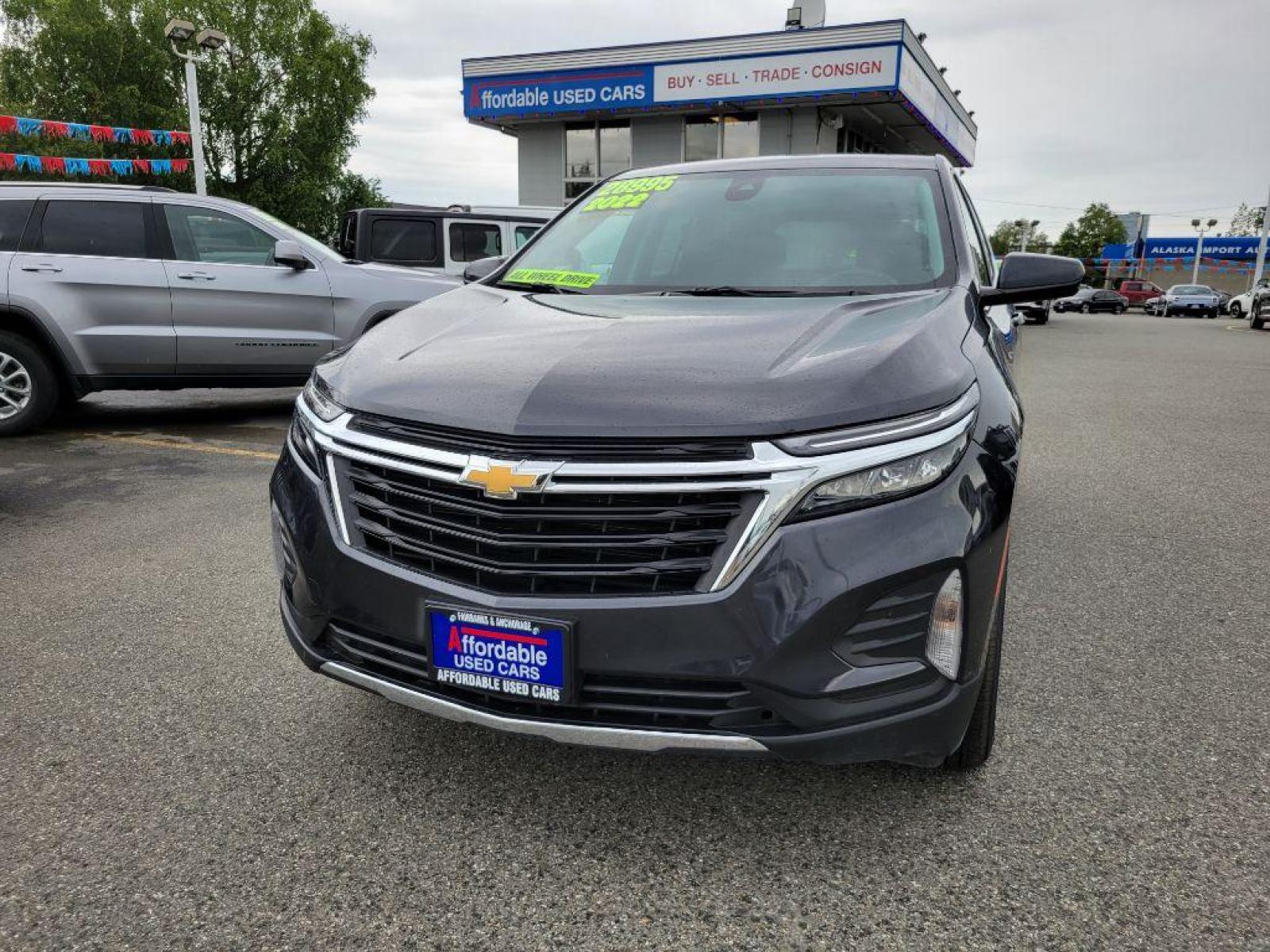 2022 BLACK CHEVROLET EQUINOX LT (2GNAXUEV8N6) with an 1.5L engine, Automatic transmission, located at 929 East 8th Ave, Anchorage, AK, 99501, (907) 274-2277, 61.214783, -149.866074 - Photo #0