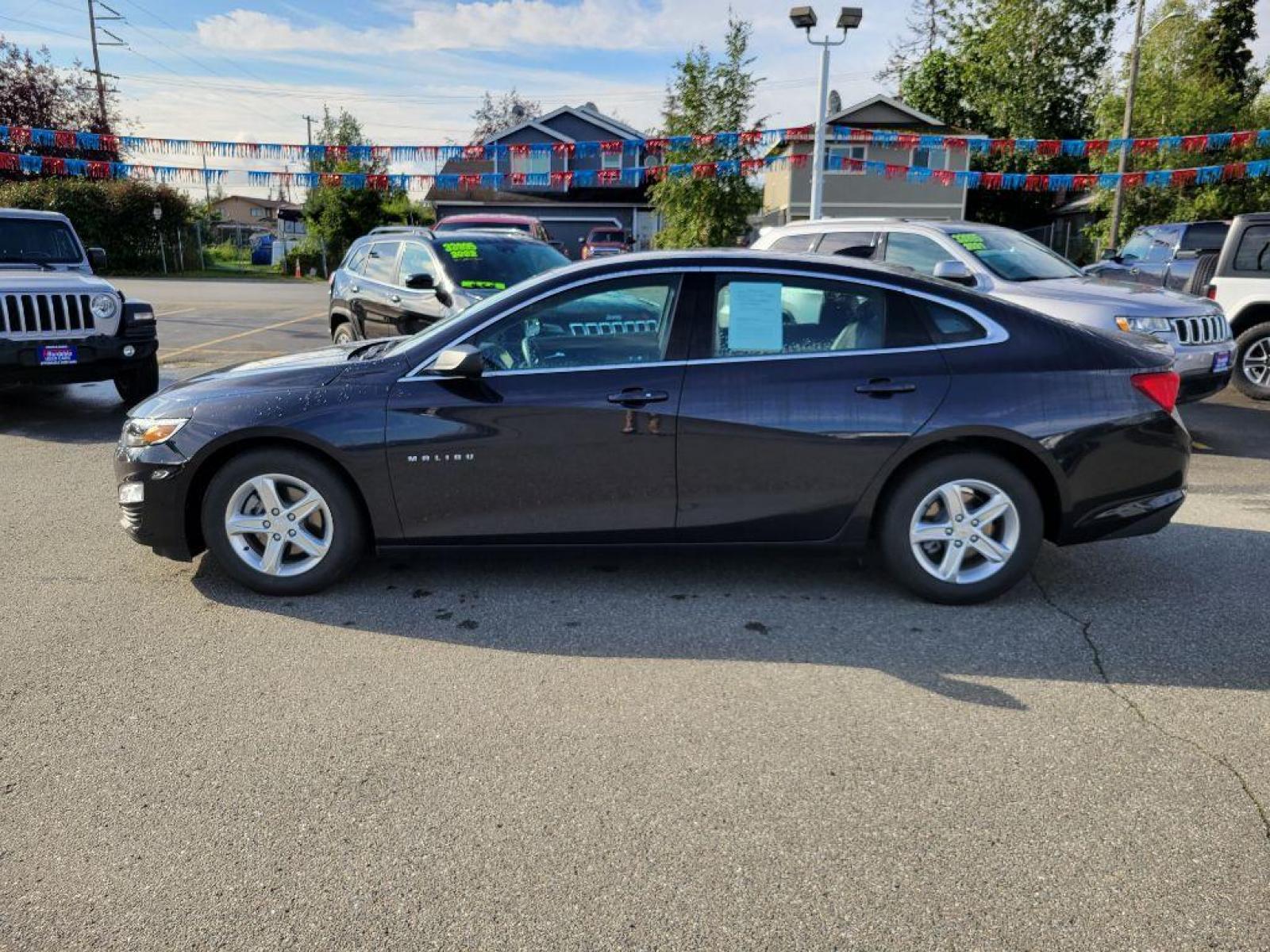 2022 BLACK CHEVROLET MALIBU LS (1G1ZB5ST0NF) with an 1.5L engine, Automatic transmission, located at 929 East 8th Ave, Anchorage, AK, 99501, (907) 274-2277, 61.214783, -149.866074 - Photo #1