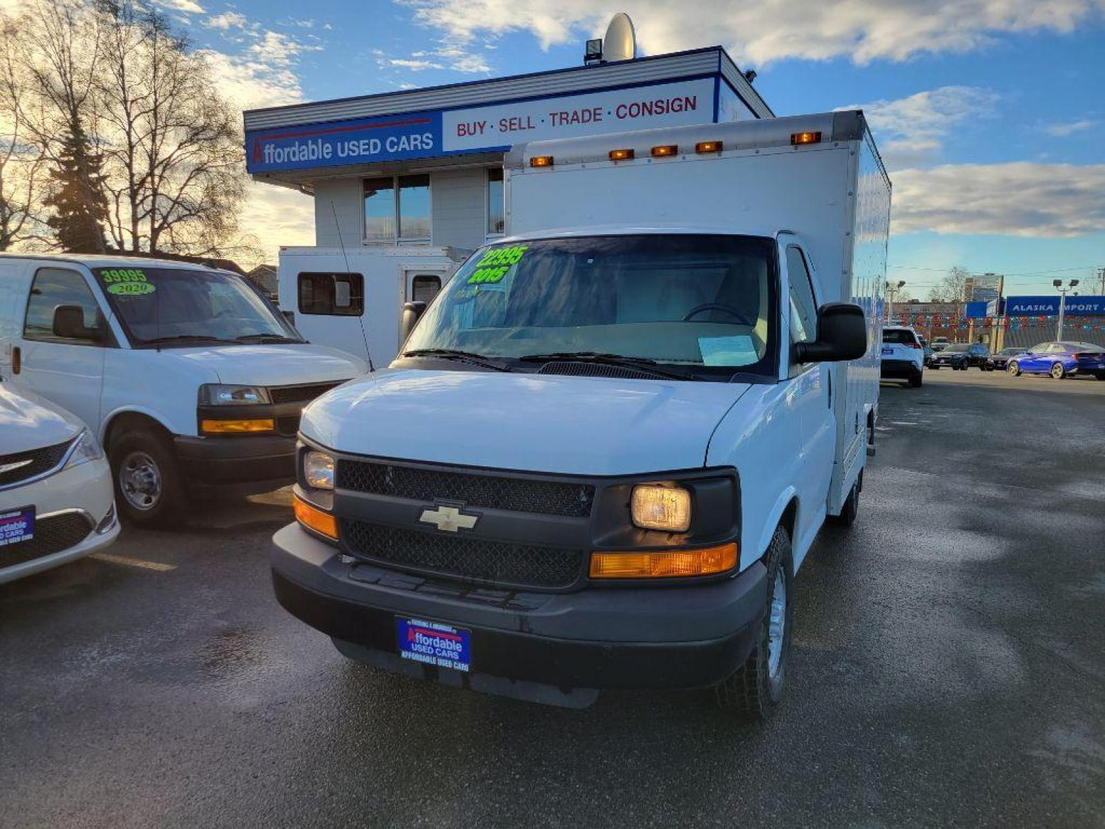 2015 WHITE CHEVROLET EXPRESS G3500 (1GB0G2CF8F1) with an 4.8L engine, Automatic transmission, located at 929 East 8th Ave, Anchorage, AK, 99501, (907) 274-2277, 61.214783, -149.866074 - Photo #0